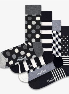 Happy Socks Happy Socks 4-Pack Classic Black & White Socks Gift Set  - Image 1