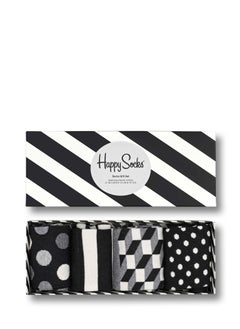 Happy Socks Happy Socks 4-Pack Classic Black & White Socks Gift Set  - Image 2