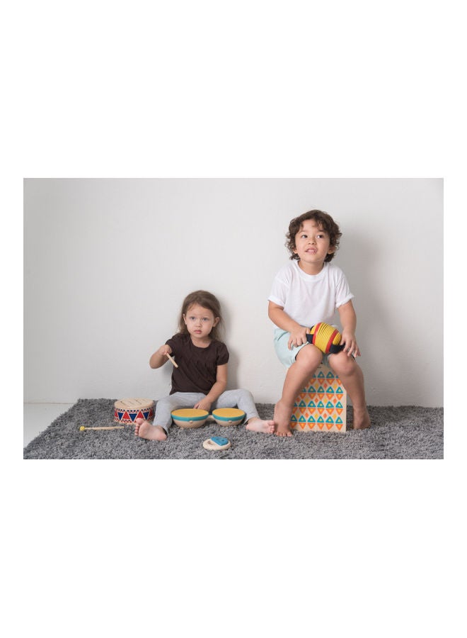 Wooden Double Drum 30.2 x 15.5 x 6.6cm - Image 4