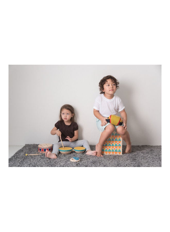 Wooden Double Drum 30.2 x 15.5 x 6.6cm - Image 3