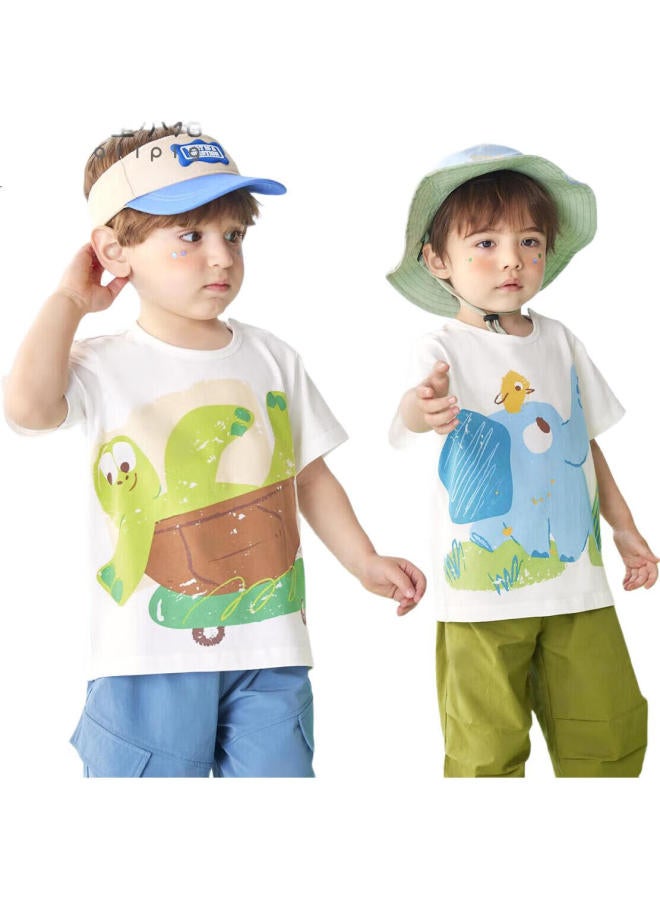 Balipig Bali Xiaozhu Baby Short-Sleeve T-Shirt, Summer Lightweight, For Girls And Boys, Baby Clothes, Adorable Top, Children'S Summer Wear - Image 3