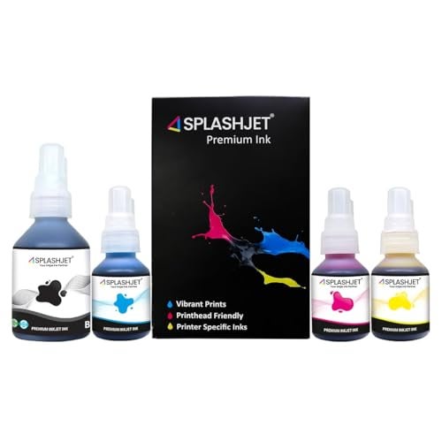 Splashjet Compatible Refill Dye Ink for Brother DCP- T220, T300, T310, T420, T500, T520, T820, T920, T510, T910, T710, T4000W, T800W, T710W - Printer (C/M/Y - 50gm x 3)(Black x 105gm) - 502372 - Image 2