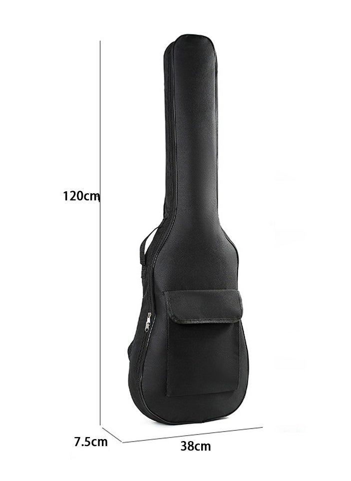 Generic 47 Inch Electric Bass Guitar Bag Double Straps 4 Strings/5-String Bass Guitar Case 5mm Cotton Thickening Pad Soft Cover Waterproof Backpack Electric Guitar Portable Bag  - Image 2