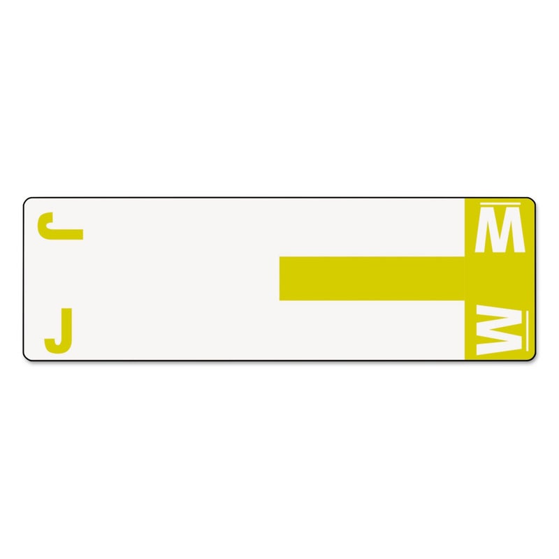 Smead AlphaZ NCC Color-Coded Label, J&W, Label Sheet, Yellow, 100 per Pack (67161)