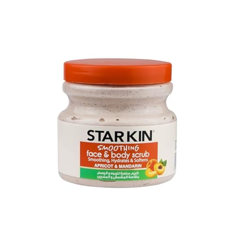 Starkin Smoothing Face & Body Scrub, Apricot & Mandarin, 300g