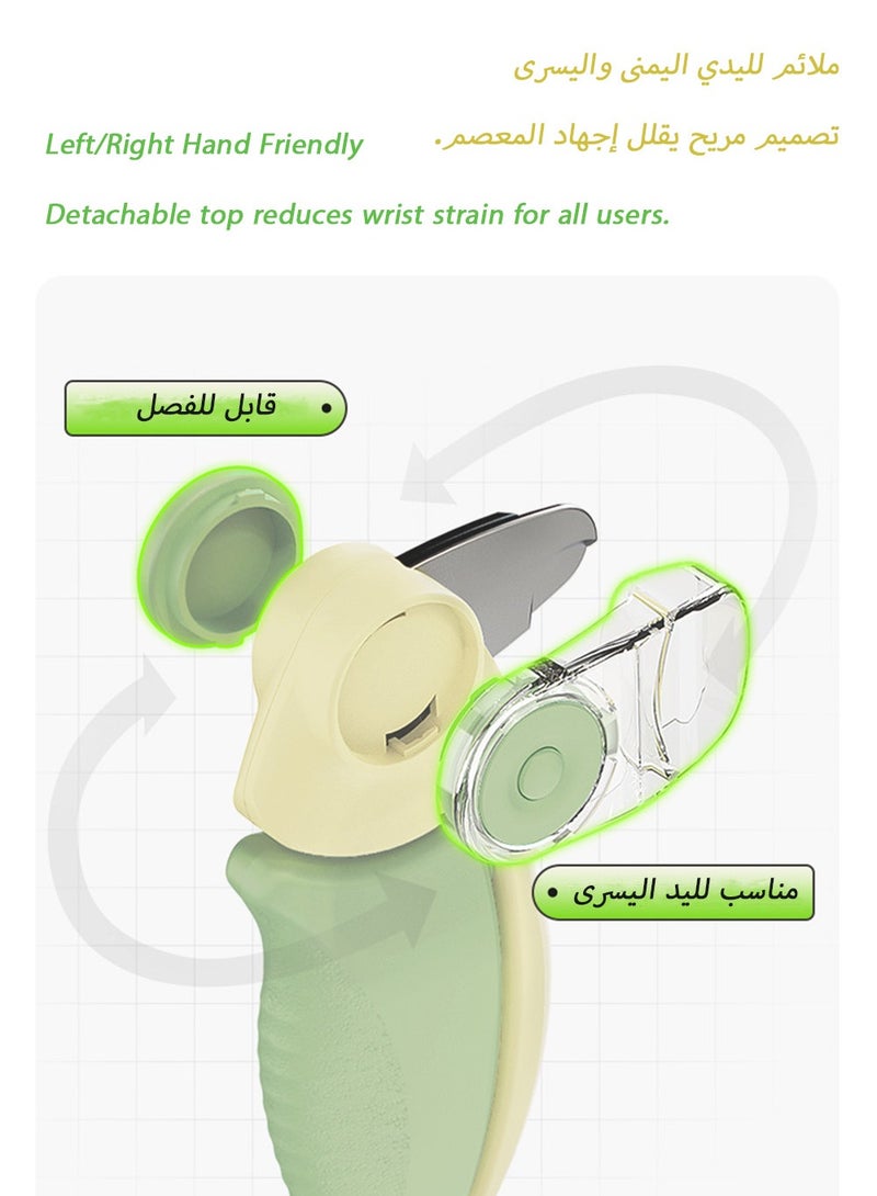 مقص أظافر القطط بزاوية 90 درجة مريح مع إضاءة LED، تصميم علوي قابل للفصل لليد اليمنى/اليسرى، صندوق مضاد للتناثر، ومبرد مخفي للحيوانات الأليفة من جميع الأحجام - Image 2