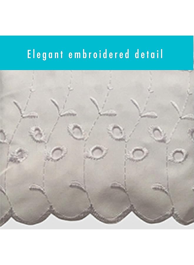 erorex Bedding Eyelet Ruffled Pillow 2 Pack Sham Standard Ivory - Image 4