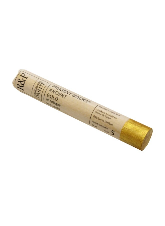 R&F Handmade Paints - Professional Oil Pigment Stick, Ancient Gold, 38 ml - Image 1