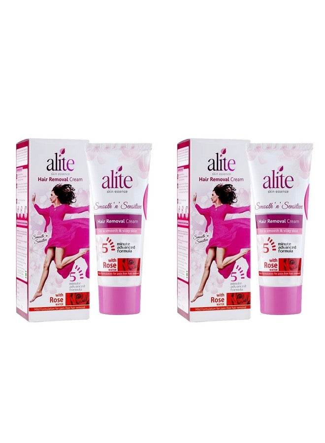 alite Hair Removal Cream For Women Combo Pack Of 2 (60G Each) - With Rose Water And 5 Minutes Advanced Formula| Mild Formulation For Pain Free Hair Remove - Hair Remover - Hair Removing Cream - Image 2