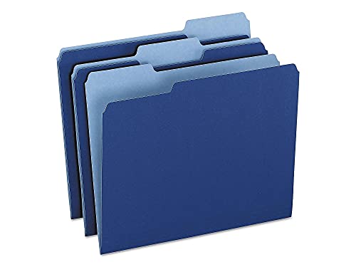 Pendaflex Two-Tone Color File Folders, Letter Size, 1/3 Cut, Navy, 100 Per box (152 1/3 NAV) - Image 2