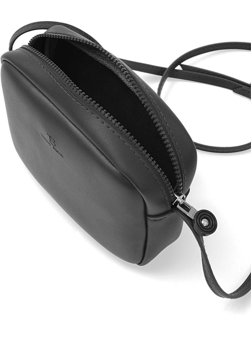 tonny black Original Women's Mini Urban Crossbody Adjustable Strap Comfort Model Zippered Shoulder Bag TBKÇ00040  - Image 4