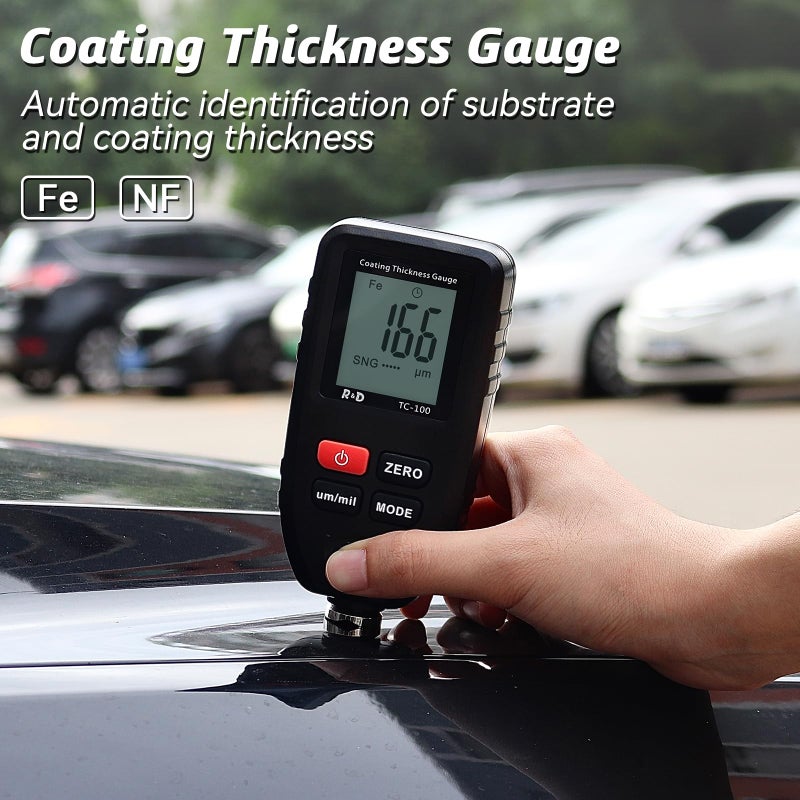 Generic RDINSCOS Paint Thickness Gauge TC100 Car Coating Thickness Meter for Used Car Buyers, Paint Mil Thickness Meter Gauge Check The Car’s Original Coating Auto Car Paint Meter  - Image 2