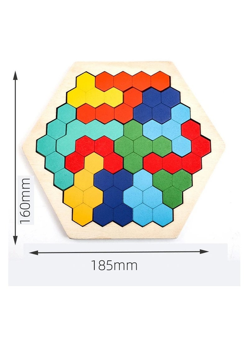 لغز تانجرام خشبي ألعاب تعليمية للأطفال لتنمية مهارات التفكير ألعاب مونتيسوري لتنمية الذكاء والتعلم المبكر - Image 3