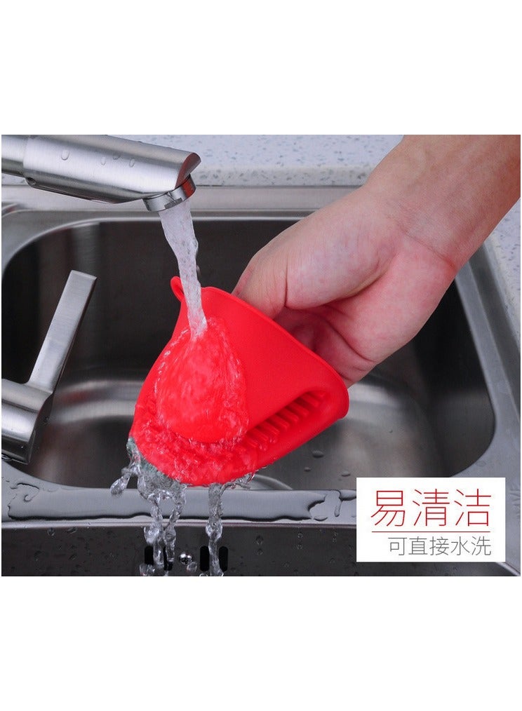 Set of 4 Kitchen Silicone Pot Holder Microwave Oven Heat Resistant Hand Clip Pinch Grip Heat Resisting Cooking Glove Utensil Tool Kitchen Accessories Gadgets Assorted Color 4 Pcs - Image 4