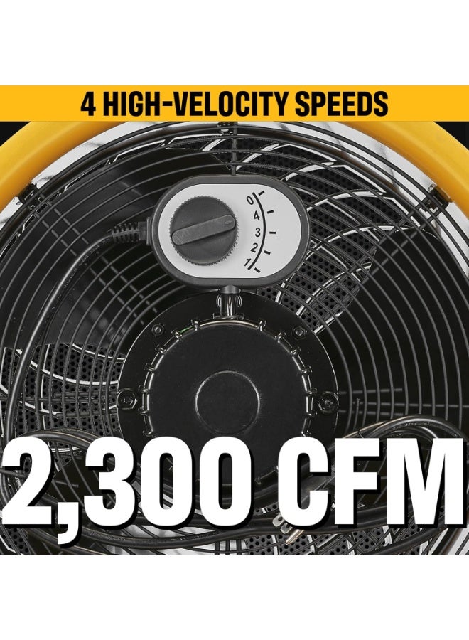 Catterpillar Cat Caterpillar® 14" hvpd-14ac high velocity Pedestal drum fan, Yellow - Image 4