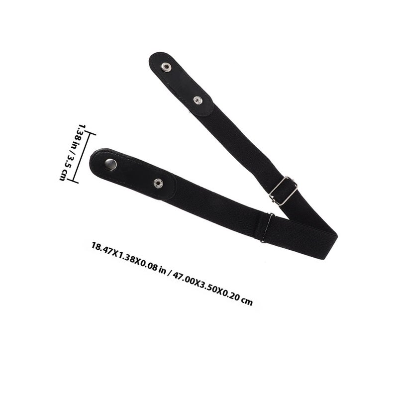 2Pcs No Buckle Women Men Stretch Belt Invisible Elastic Belt for Jeans Pants - Image 2