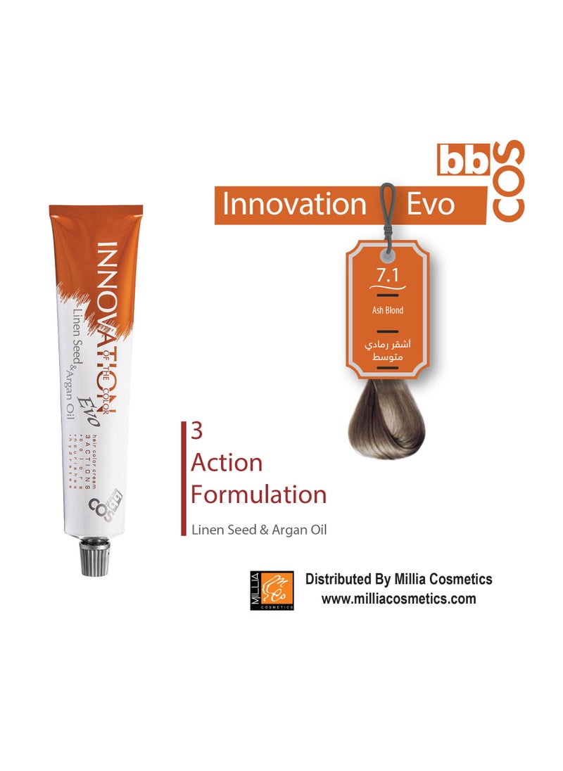 bbcos Innovation Hair Color 100 ml- 7.1 