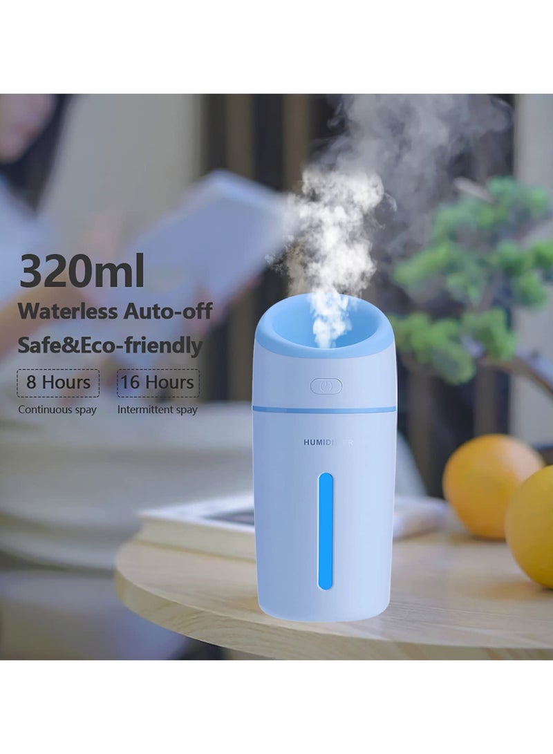 320 مللي مرطب ضباب بارد مرطبات السيارة المحمولة مرطبات صغيرة لغرفة النوم USB سطح المكتب السيارات اغلاق الهمس هادئ الهواء المرطب - Image 2