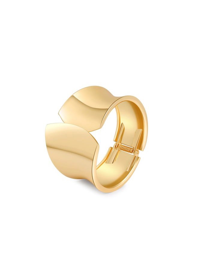 AYWFCBF Bangle Bracelets for Women | 14K Gold Plated Trendy Wide Bracelets | Hinged Arm Cuff Bangles Chunky Bracelet for Women, One Size, Alloy, no gemstone - Image 1