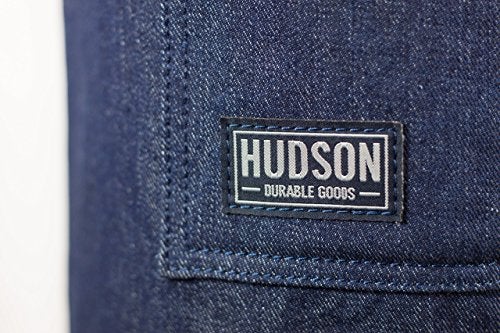 Hudson Durable Goods Professional Grade Chef Apron for Kitchen, BBQ, and Grill - Adjustable Crossback Denim Apron for Men and Women with Pockets, Towel Loop, Quick Release Buckle - 34 x 27 Inch, Blue - Image 5