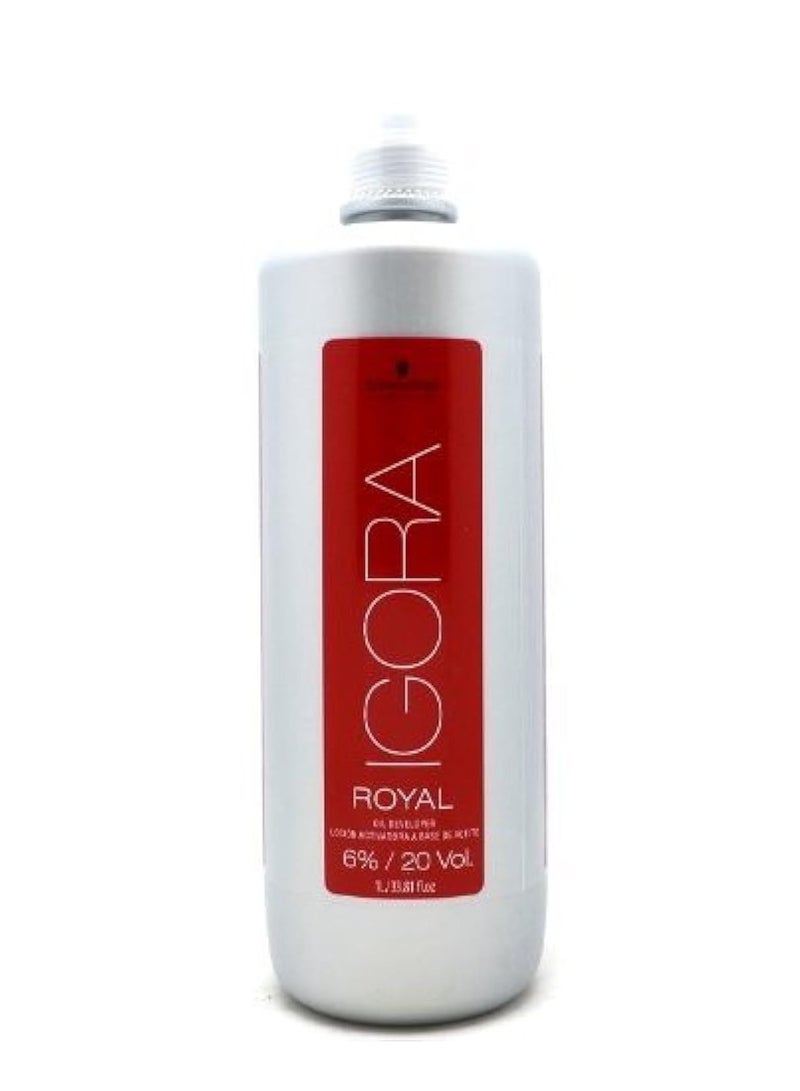 مطور صبغة الشعر Schwarzkopf Igora Royal بتركيز 6% (20 فوليوم) – كريم أوكسجين احترافي للصبغات الدائمة وتغطية الشيب