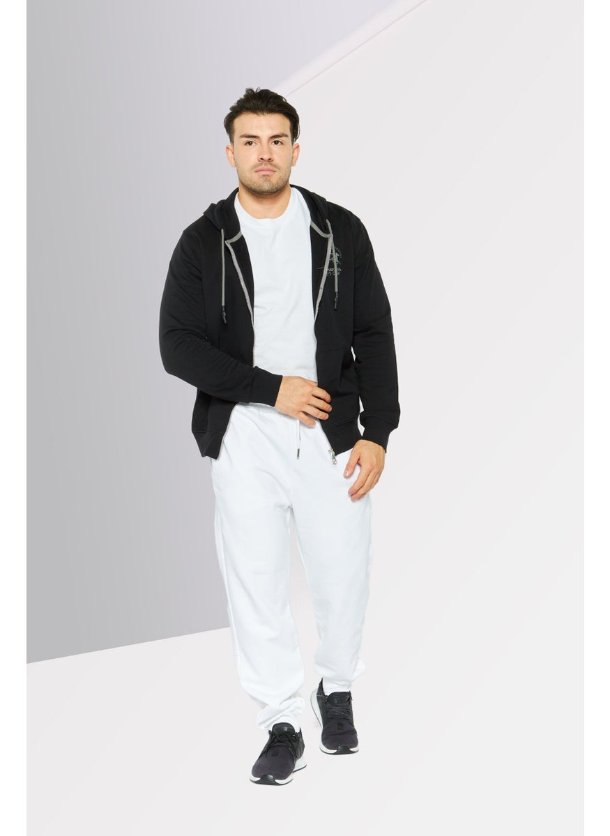 La Martina Men Hoodie Long Sleeve Brand Logo Sweatshirt, Black  - Image 2