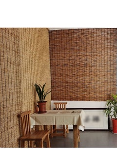 LINGWEI Outdoor Window Natural Wooden Bamboo Blinds Hanging Window Curtain Roll Up Shades Reed Curtain  - Image 5