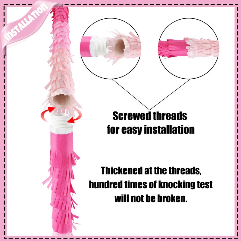 PCFING 30 Inch PiÃ±ata Stick Kit Pink Very Sturdy Will Not Break, Suitable for Boys Girls Adults Can Have Fun at Any Party - Image 4