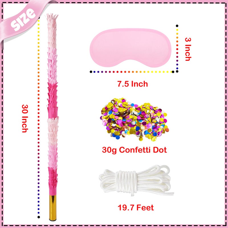 PCFING 30 Inch PiÃ±ata Stick Kit Pink Very Sturdy Will Not Break, Suitable for Boys Girls Adults Can Have Fun at Any Party - Image 2