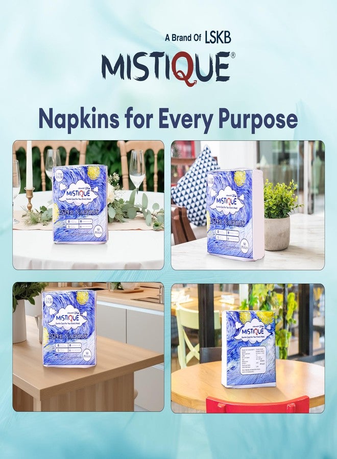 MISTIQUE 2 Ply 50 Pulls Tissue Paper Napkin (Pack of 4) | Soft and Highly Absorbent | Sheet Size (30 * 30 cm) - Image 5