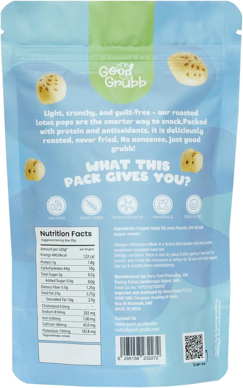 Good Grubb Popped Lotus Seeds - Salt & Pepper (3 Pack) - Image 2