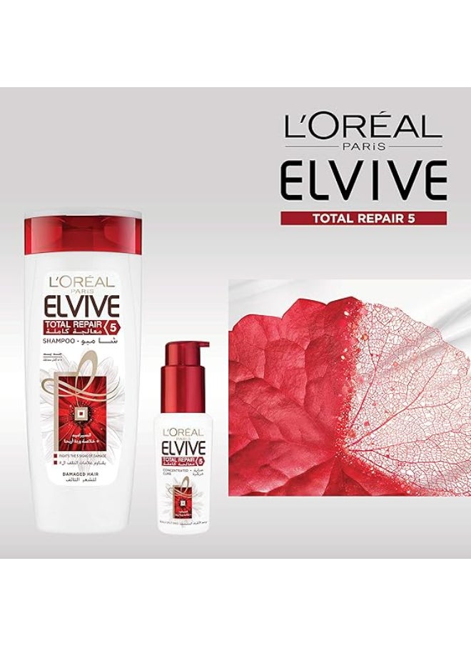 L'OREAL PARIS شامبو وبلسم Elvive Total Repair 5 سعة 800 مل للشعر العادي والجاف  - Image 3