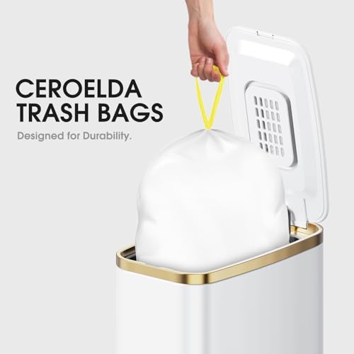 CEROELDA 16 Gallon Small Trash Bags 60 Count Mini Drawstring Garbage Bags Unscented fit 458 Liter 122 Gallon Thick Plastic Wastebasket Liners for Bathroom Bedroom Office Toilet - Image 5