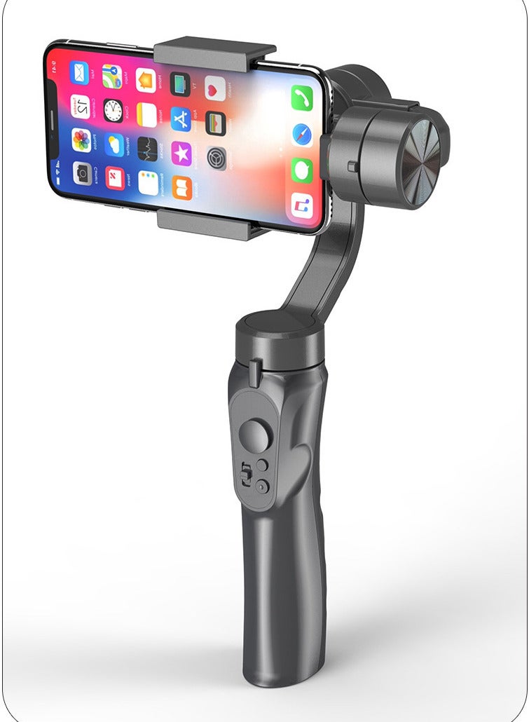 مثبت Gimbal محمول باليد H4 3 محاور ذكي مضاد للاهتزاز مثبت للهاتف المحمول ومدونة فيديو باللون الأسود - Image 1