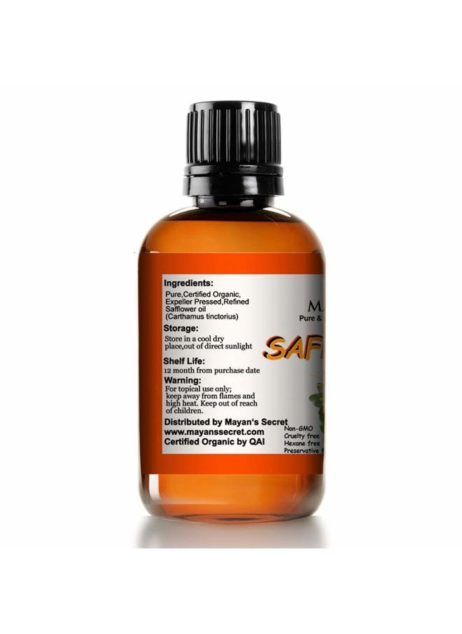 Mayan's Secret - USDA Certified Organic Safflower Seed Oil High in Vitamin E and omega-6 fatty acids for anti-aging skin - Image 1