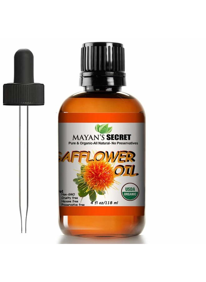 Mayan's Secret - USDA Certified Organic Safflower Seed Oil High in Vitamin E and omega-6 fatty acids for anti-aging skin - Image 1
