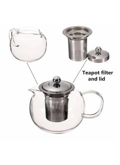 BLACKSTONE Glass Teapot Set With Removable Stainless Steel Strainer and Lid 600ML  - Image 2