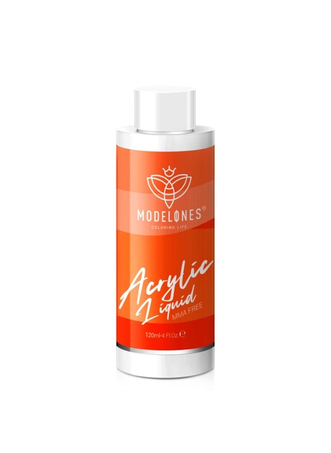 modelones modelones 4 oz Monomer Acrylic Nail Liquid - Professional Monomer 120ml for Acrylic Powder Nail Extension 3D Carving, MMA Free Low Odor Non-Yellowing DIY Home Salon  - Image 1