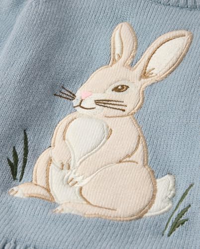 GymboreeUnisex Babyand Newborn Long Sleeve Sweater and Pants 2Piece Outfit SetDusty Blue Bunny12 Months18 Months - Image 3