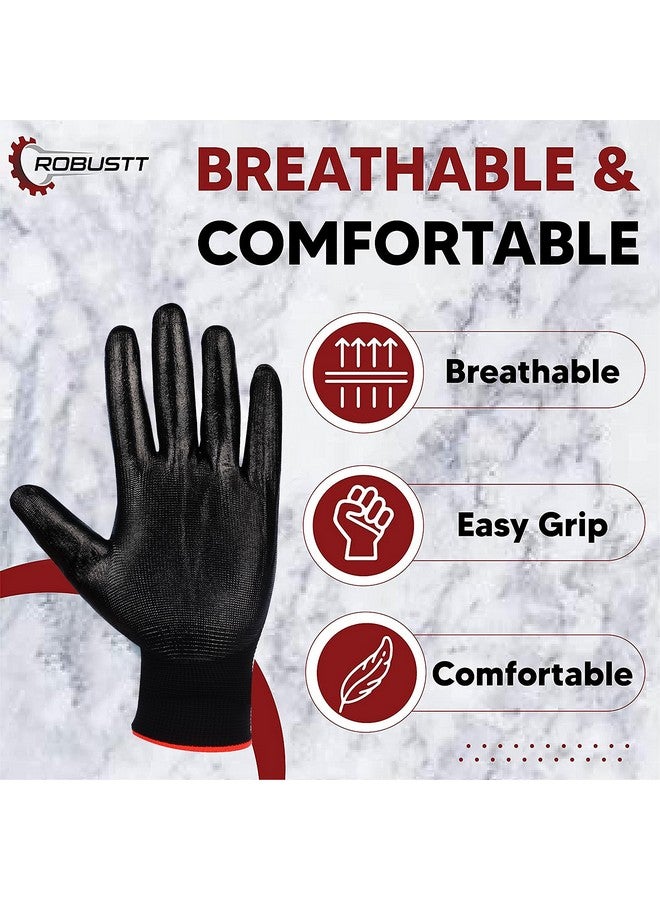 ROBUSTT Robustt Nylon Nitrile Coated Industrial Safety Hand Gloves(Pack of 10) Anti-Cut | Cut Resistant | Heat Resistant | Industrial Use | for Finger and Hand Protection.  - Image 5
