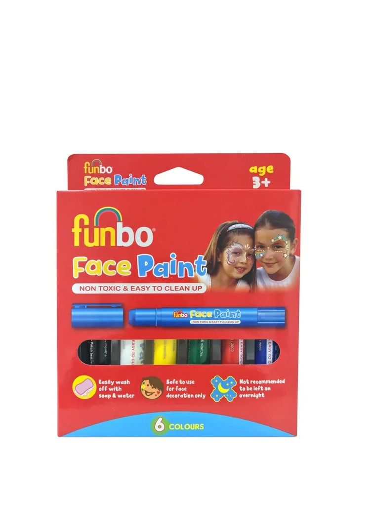Funbo 6-Piece Face Paint Set Multicolour - Image 2