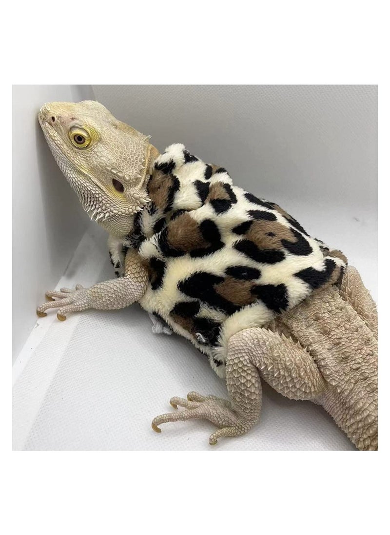 SYOSI - 4 Pack Lizard Clothes for Bearded Dragons, with Straw Hat Set Reptile Apparel Handmade Sleeveless T-Shirt Vest for Lizard Bearded Dragon Crested Gecko Chameleon (L, 4 Pack Set) - Image 1