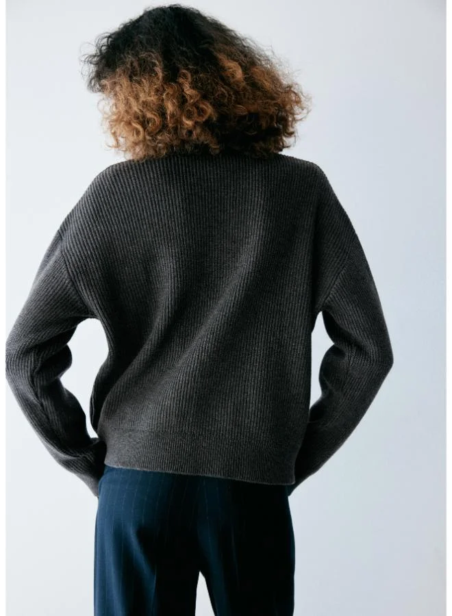 Mango Contrasting Knit Jumper