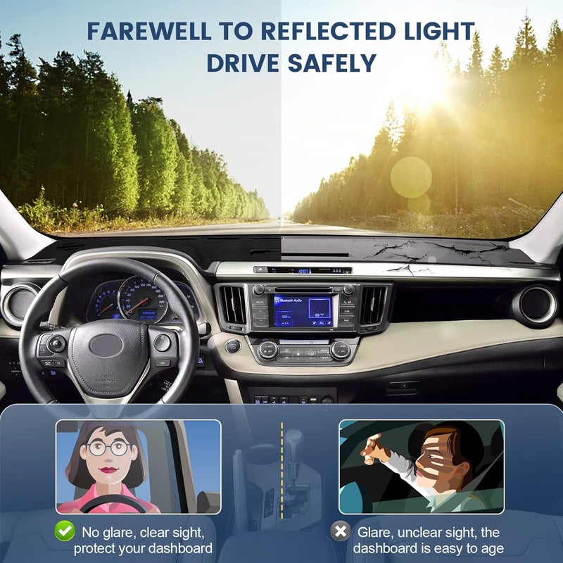 Rilsen Dashboard Cover Mat for Toyota RAV4 2013-2018 - Image 4