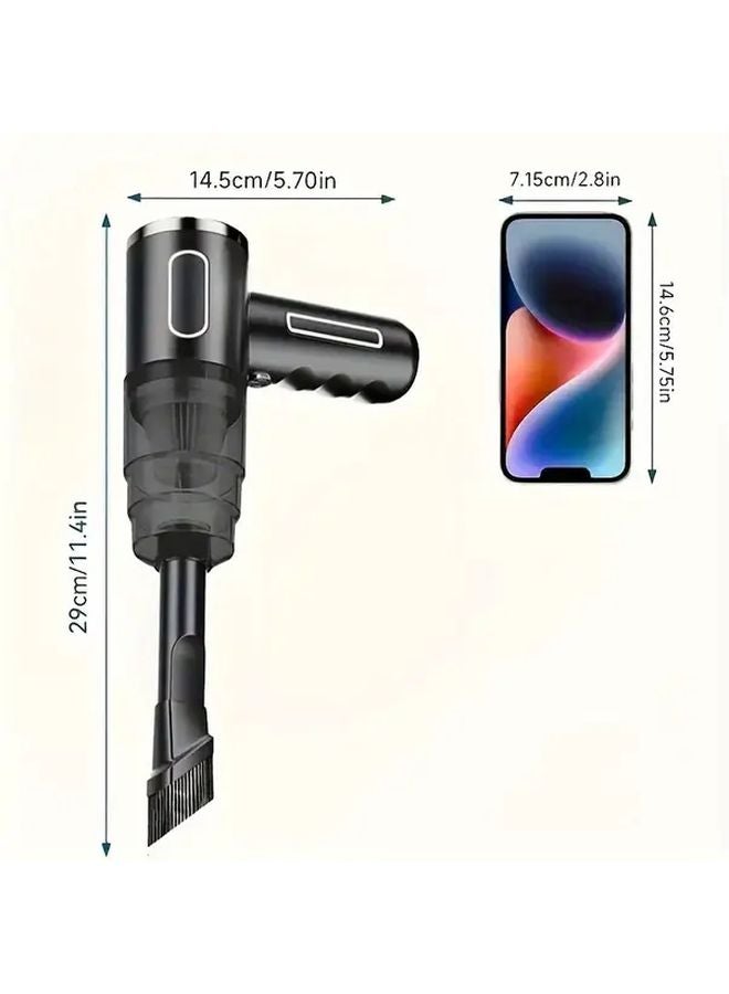 Black Handheld Vacuum Cleaner Portable Cordless Strong Suction for Car Home Office - Image 4