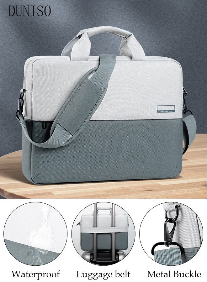 DUNISO 15 Inch Laptop Bag with Multi Compartment Lightweight Laptop Hand Bag Crossbody Bag Travel Business Briefcase Water-Resistant Dust-proof Shoulder Messenger Bag for Men and Women Work Office - Image 1