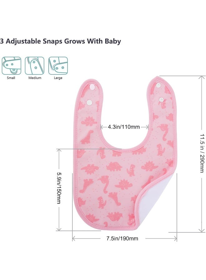 Hakochia Waterproof Baby Bibs Organic Cotton Super Soft and Absorbent With Adjustable Snap for Baby Boys and Girls - Image 3