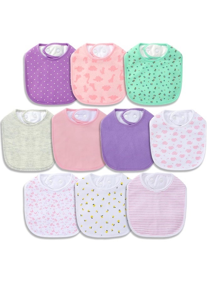 Hakochia Waterproof Baby Bibs Organic Cotton Super Soft and Absorbent With Adjustable Snap for Baby Boys and Girls - Image 1