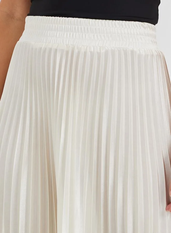 ستايلي تنورة ماكسي بخصر مطاطي مطوي