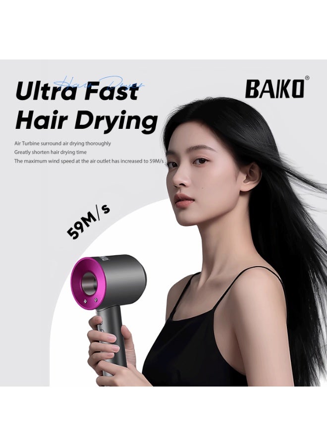 BAIKO BKHD01 High Speed Hair Dryer – 3 Speed Settings, 4 Heat Temperature Modes | Powerful Fast Drying Hair Blower for Women & Men | Lightweight Professional Hair Dryer - Image 2